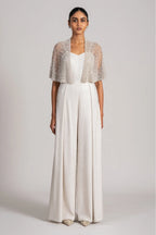 Ivory Jumpsuit With Cape