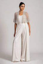 Ivory Jumpsuit With Cape