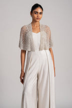 Ivory Jumpsuit With Cape