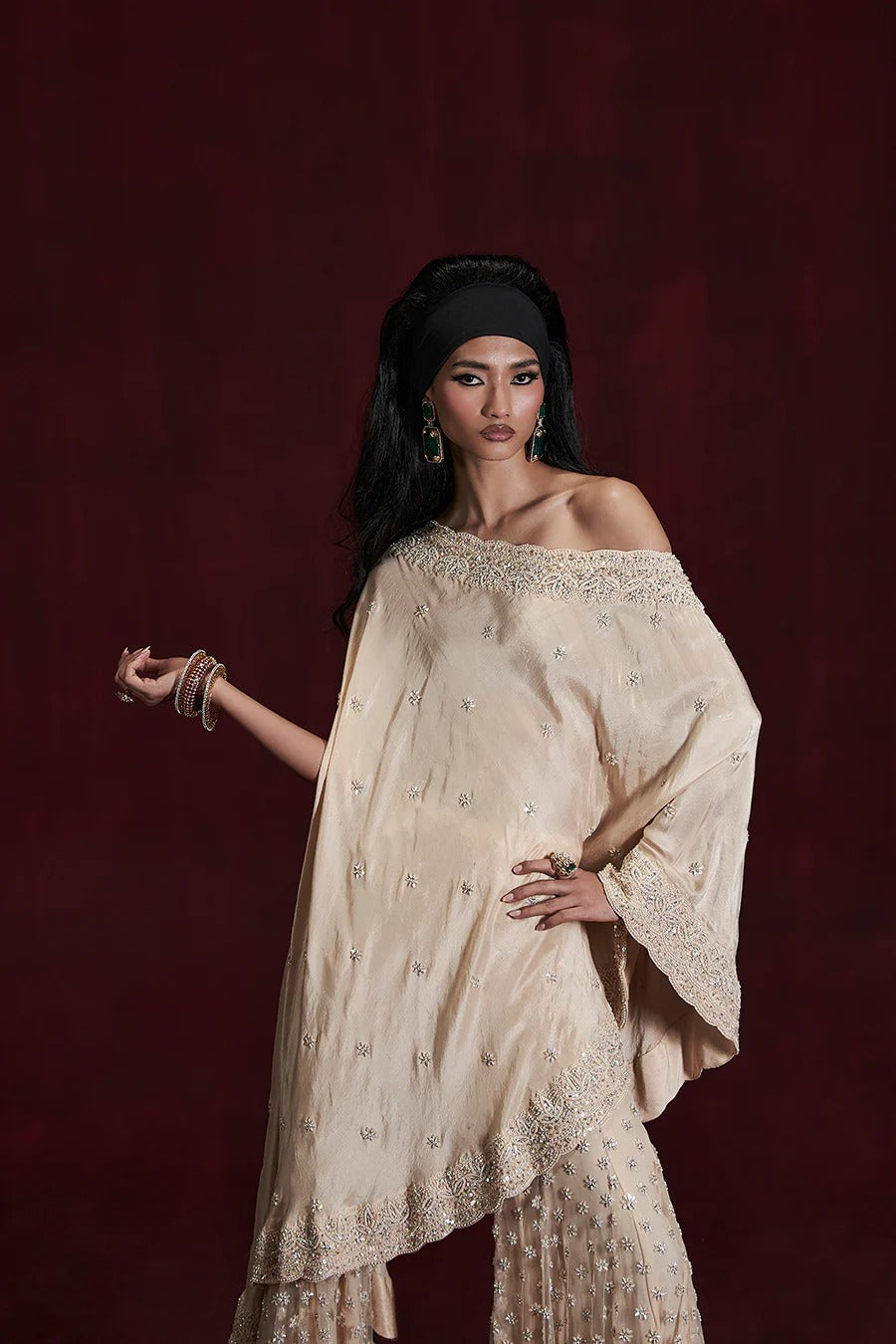 Beige Sharara Set