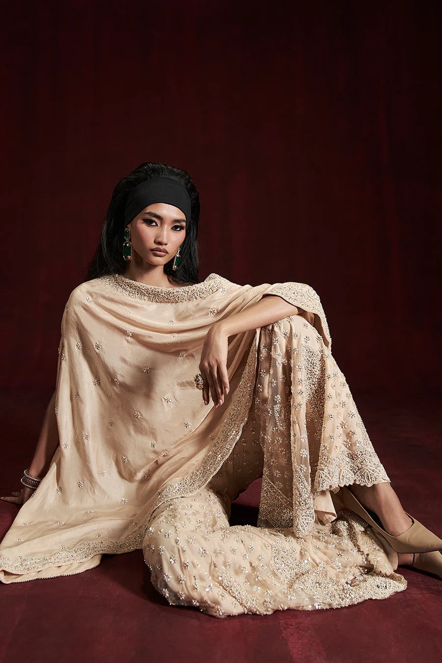 Beige Sharara Set