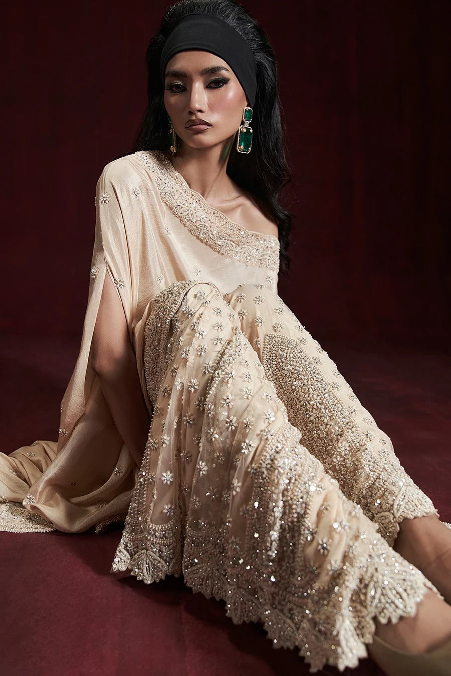 Beige Sharara Set