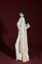 Ivory Drape Saree with Blouse & Jacket