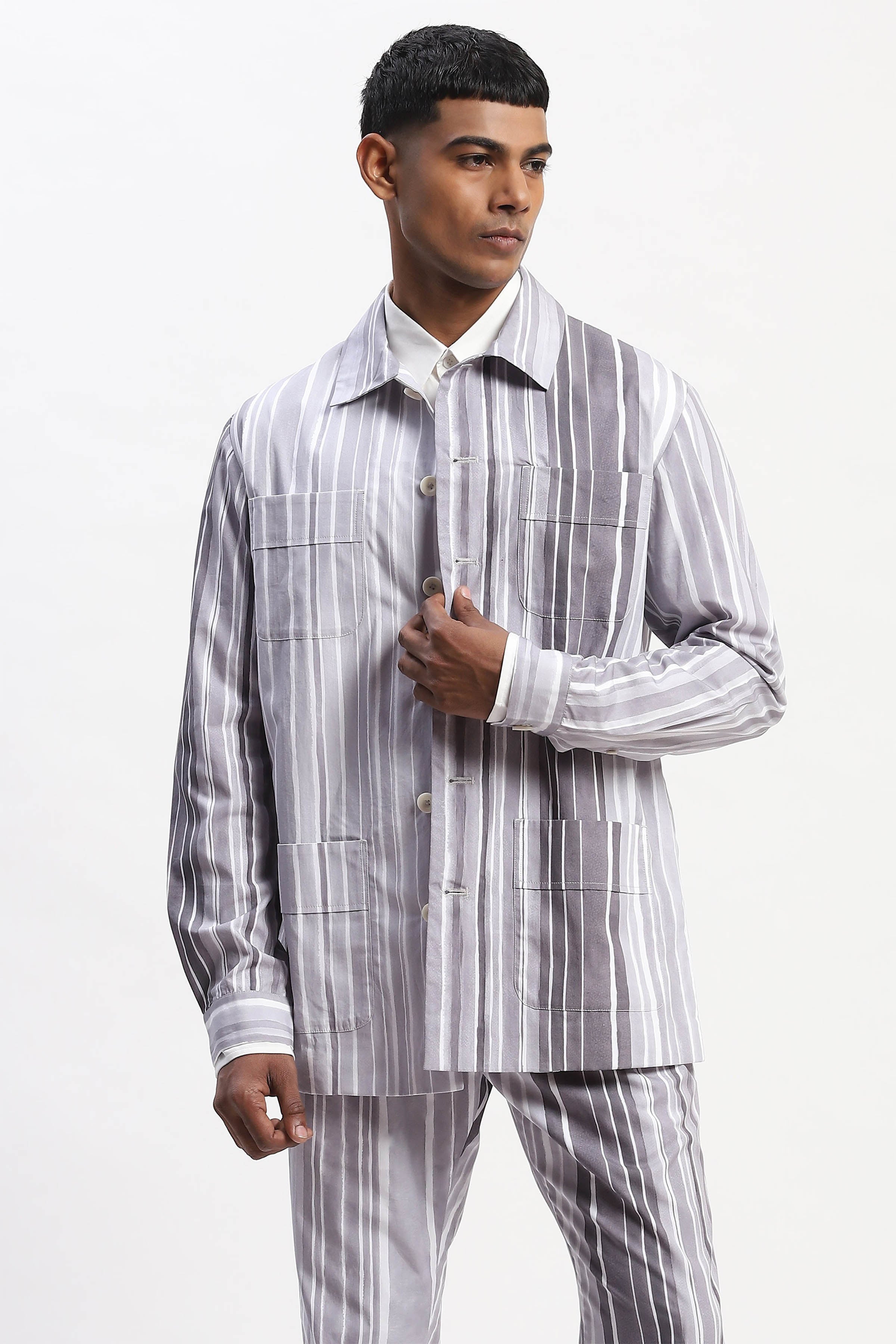 Jacket White Grey