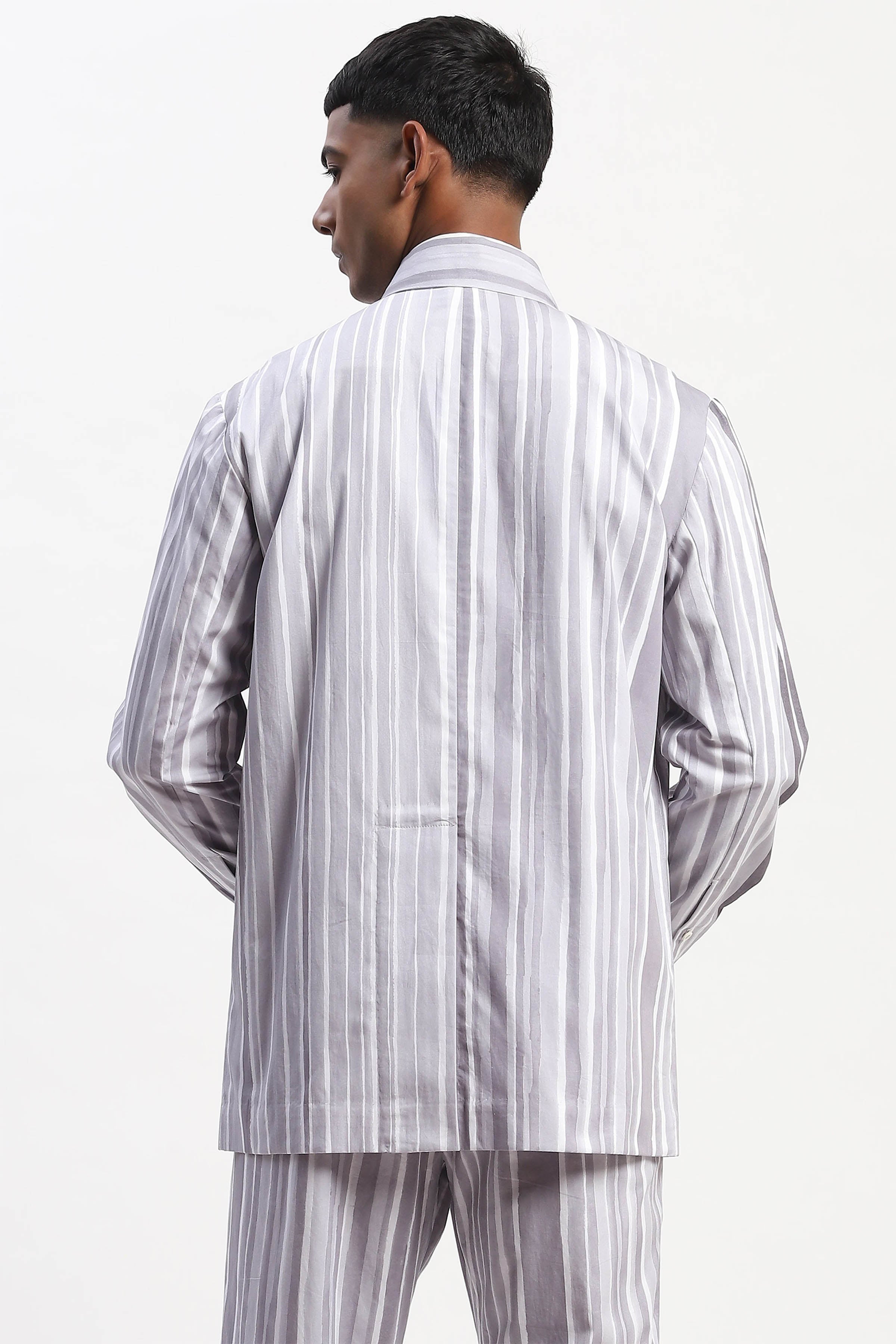 Jacket White Grey
