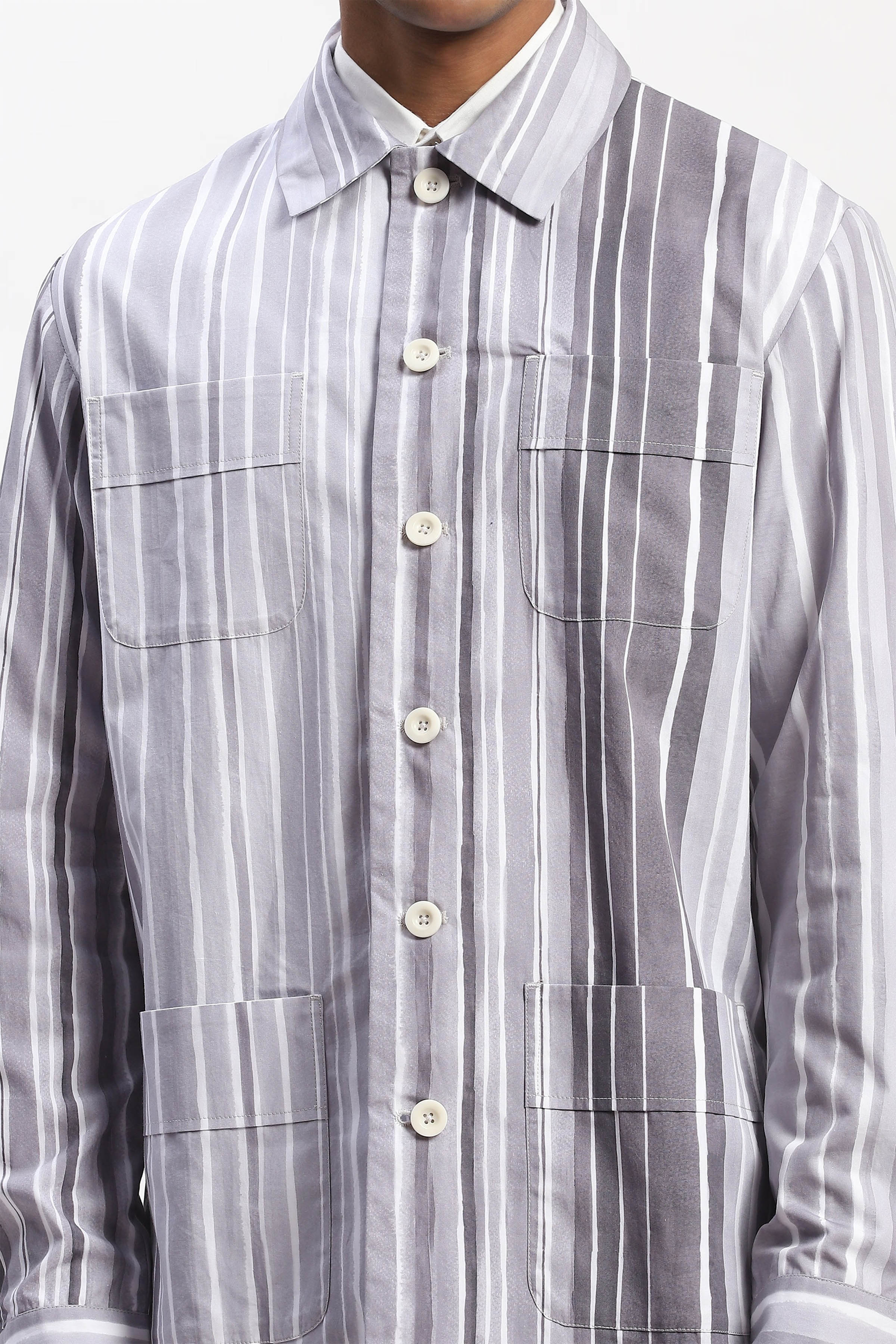 Jacket White Grey