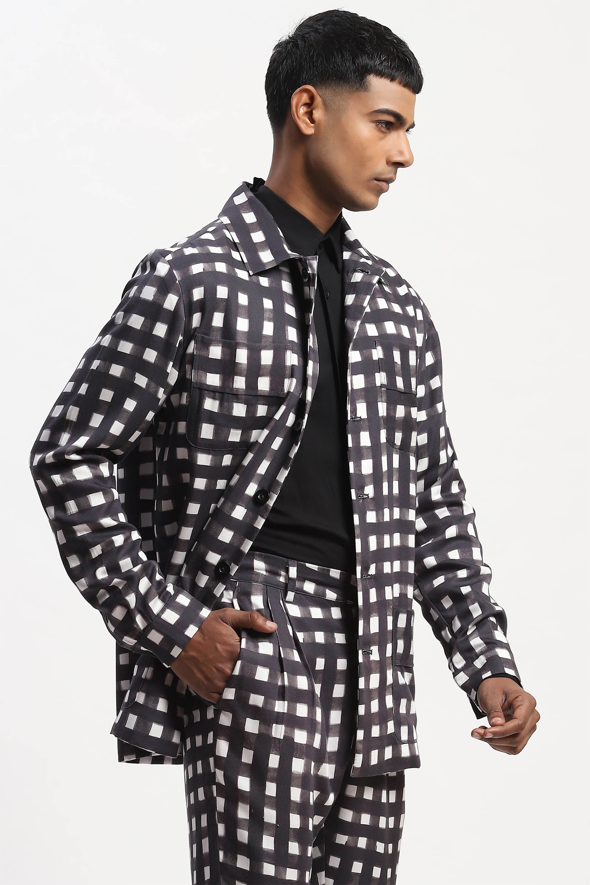 Jacket Black White