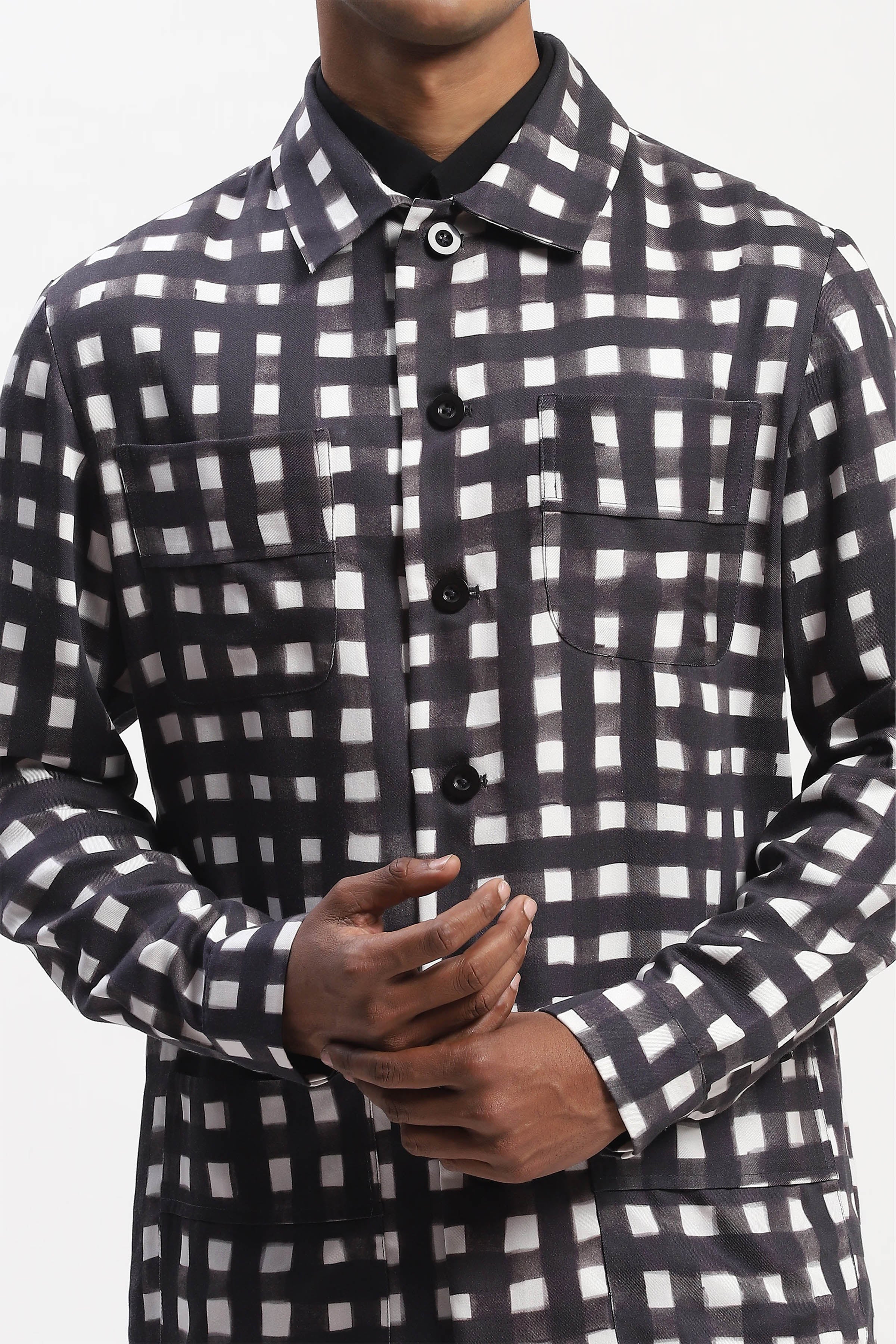 Jacket Black White