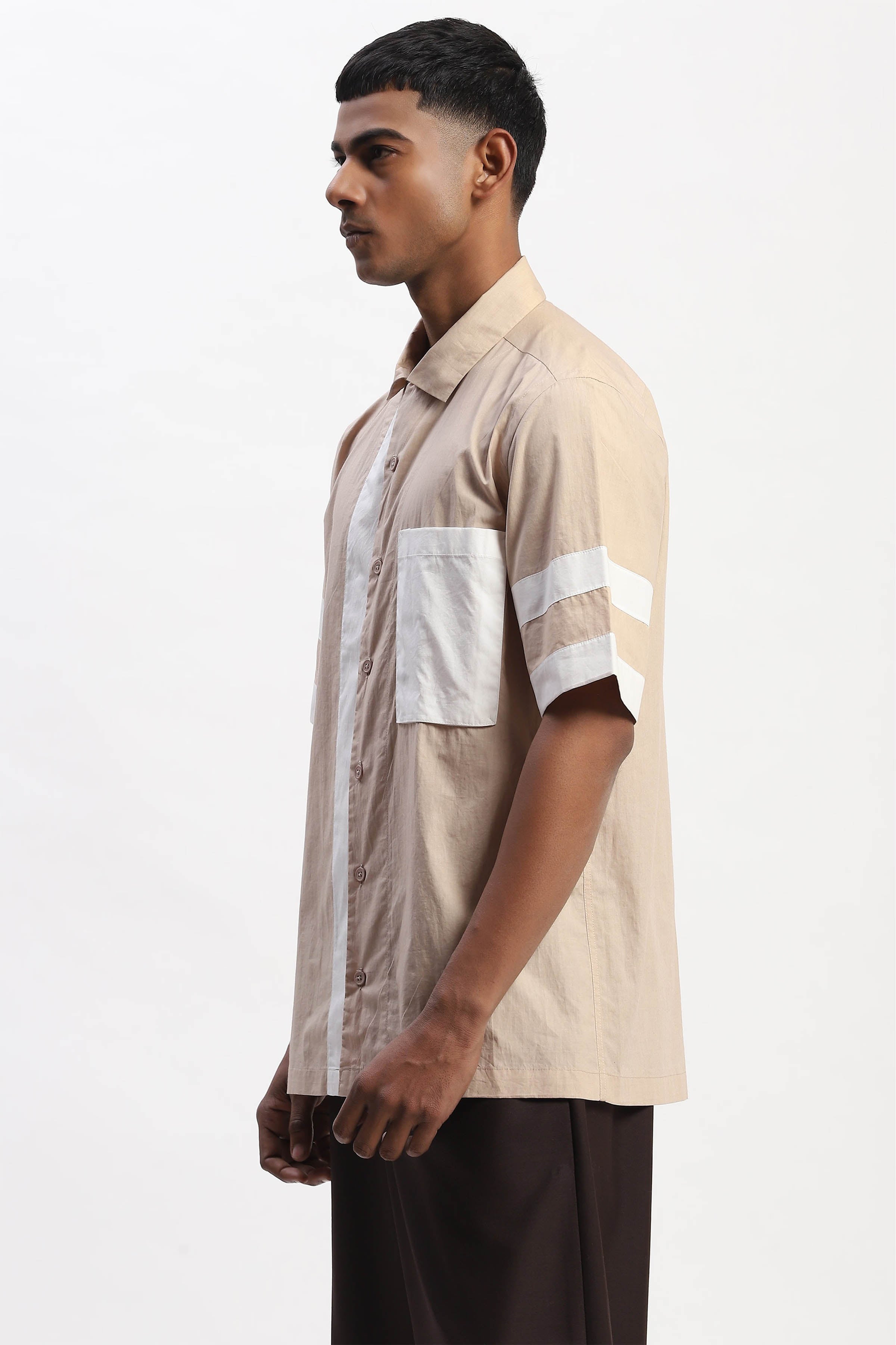 Shirt Beige White