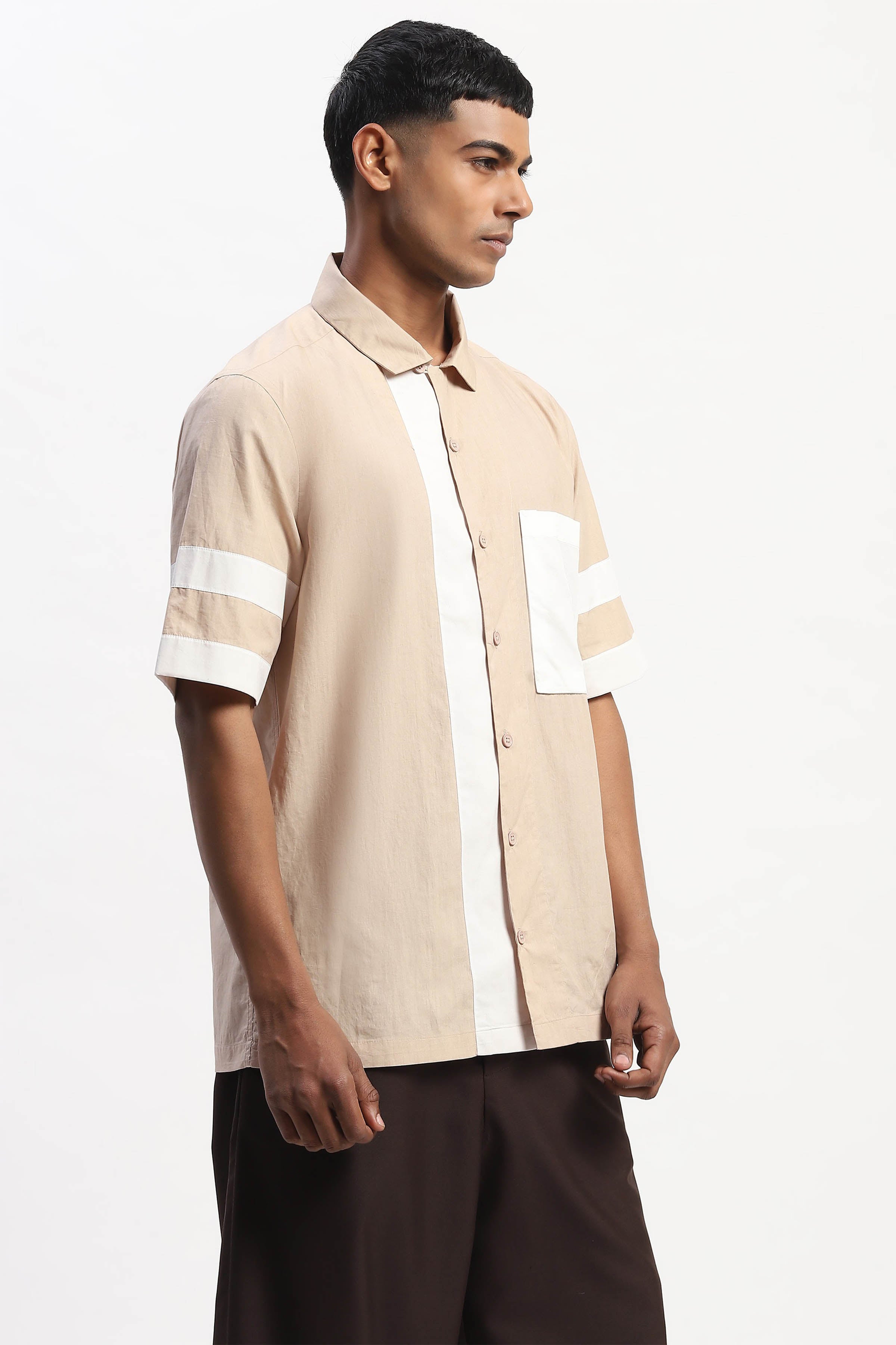 Shirt Beige White