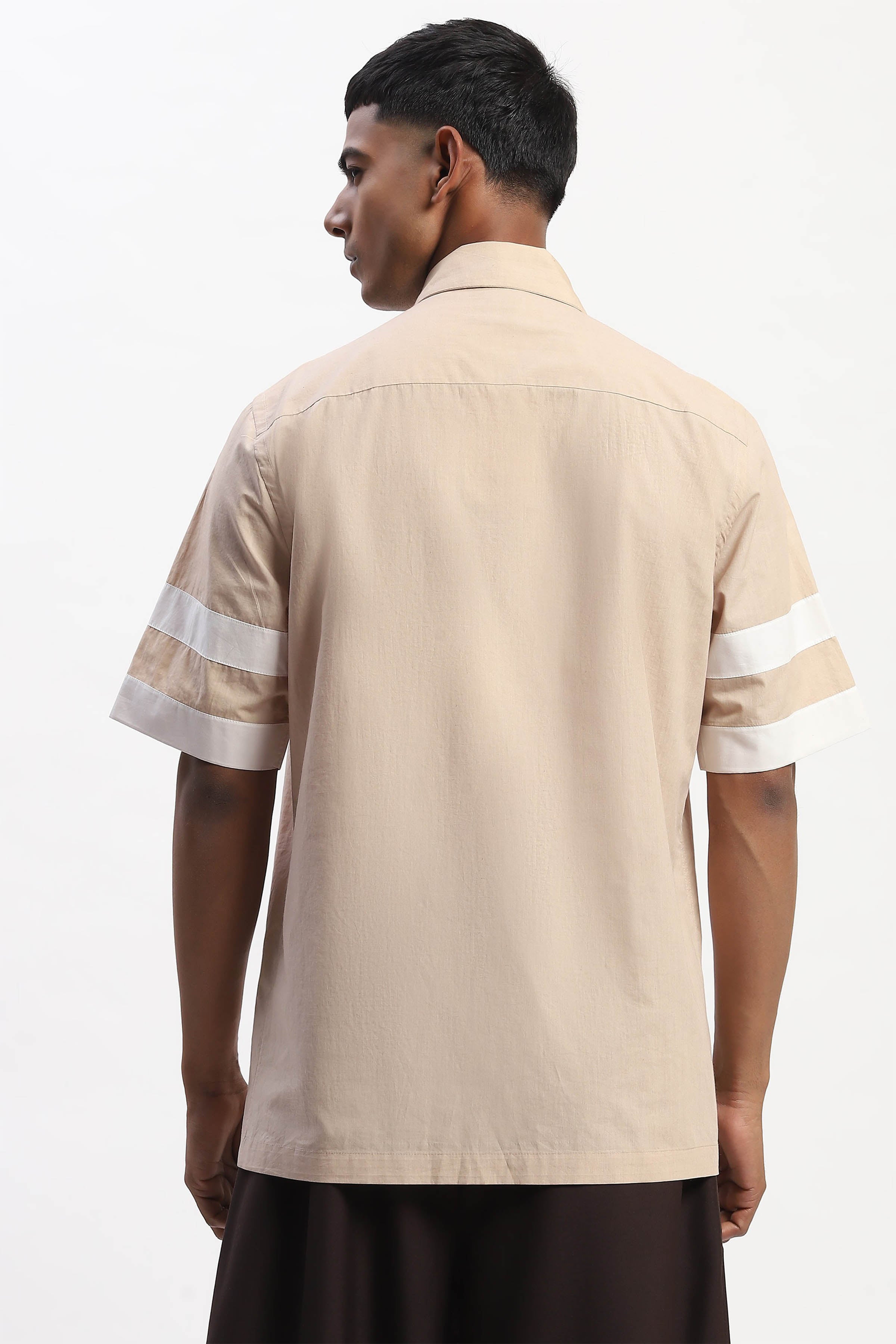 Shirt Beige White