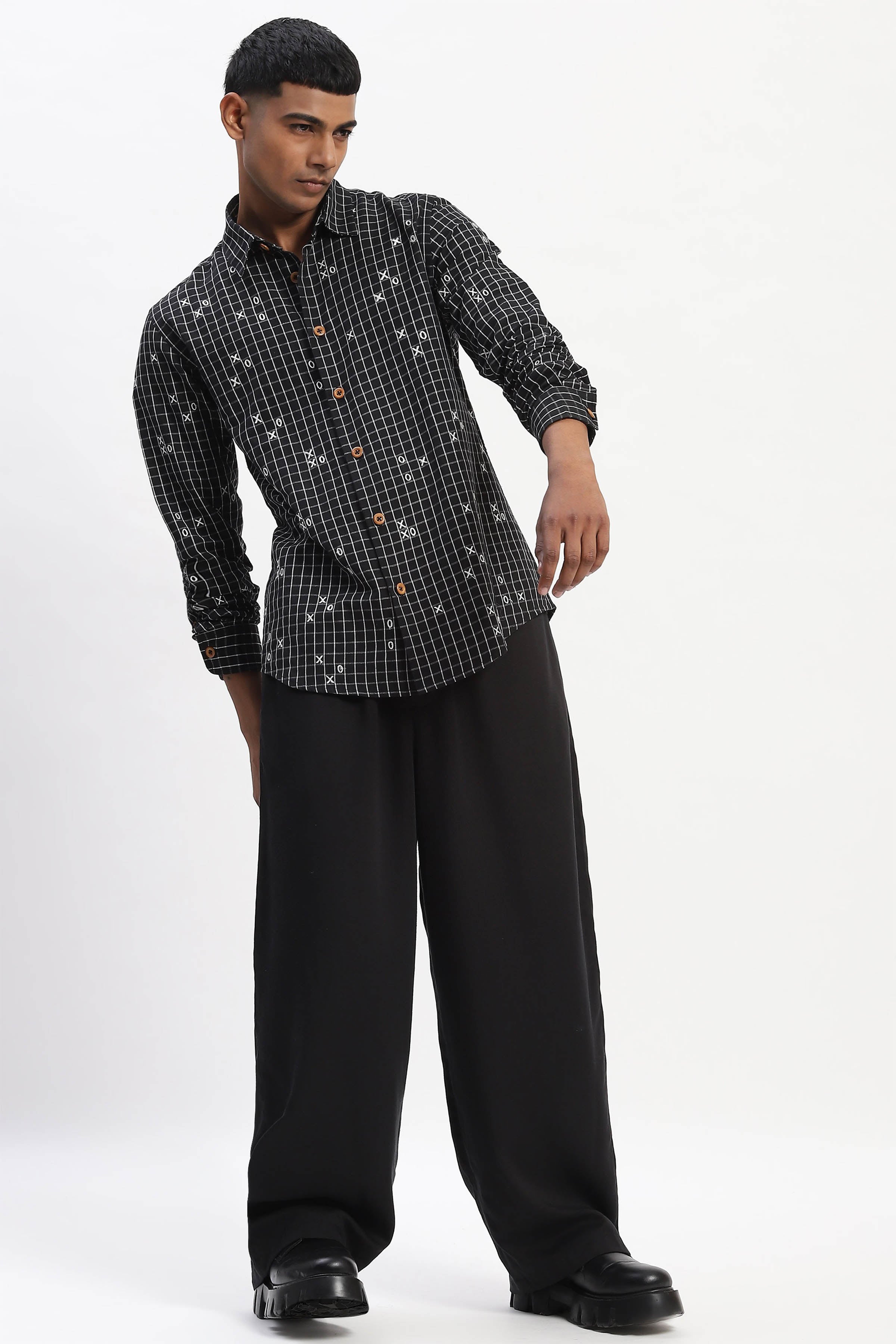 Shirt Black White