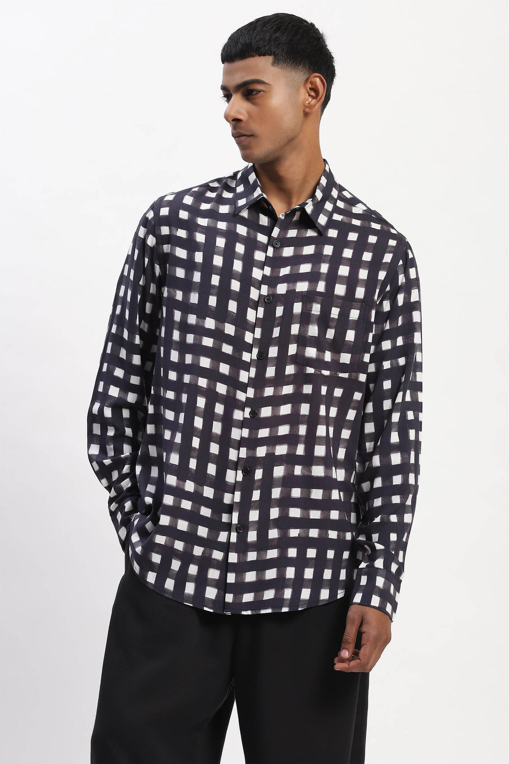 Shirt Black White