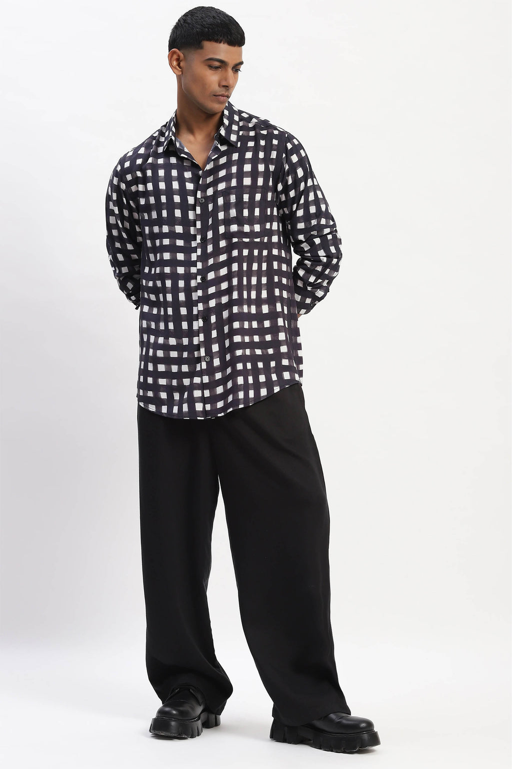 Shirt Black White