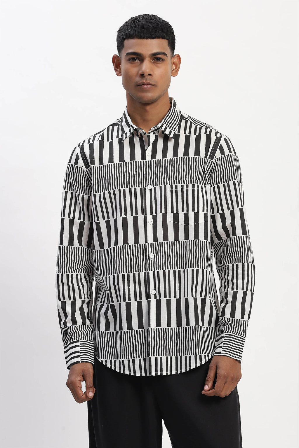 Shirt Black White