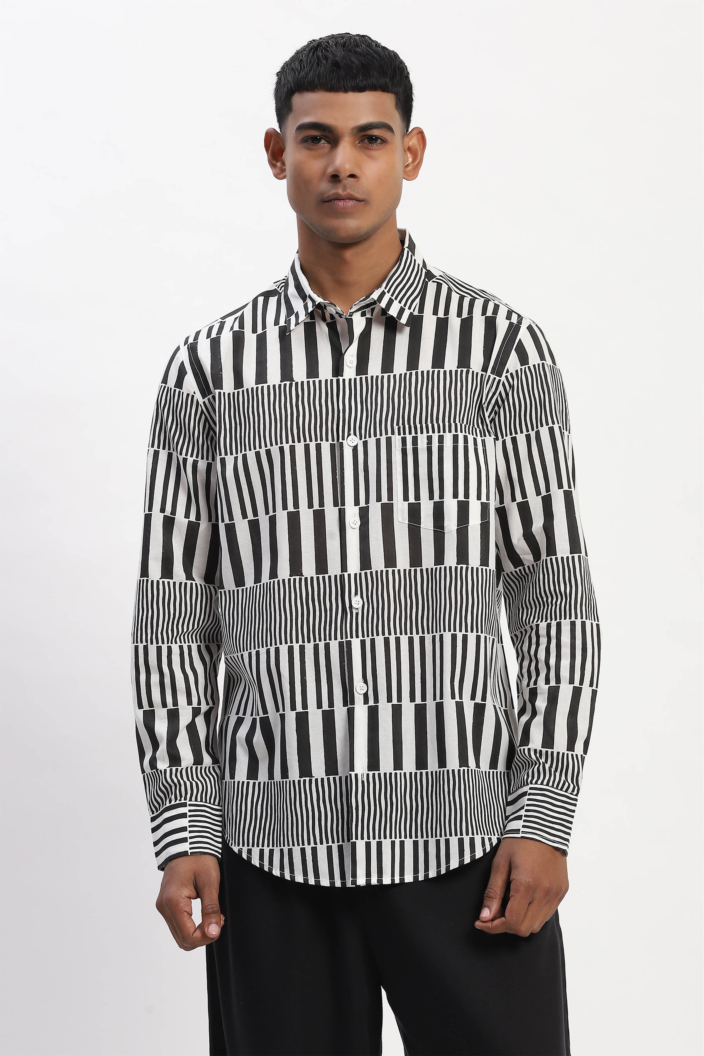 Shirt Black White