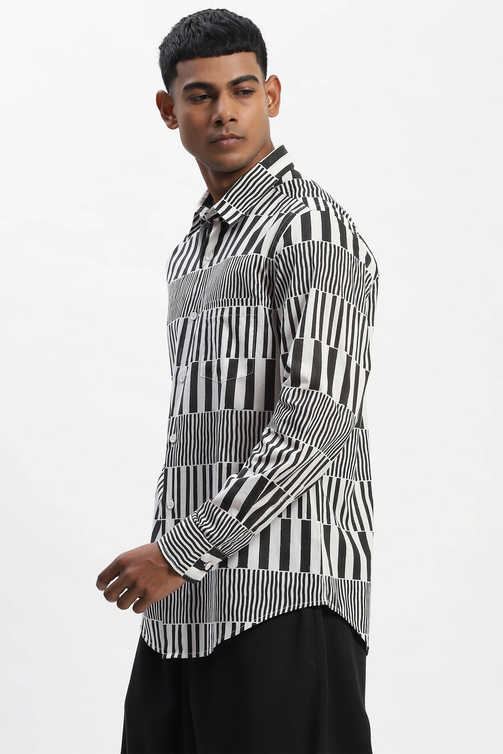 Shirt Black White