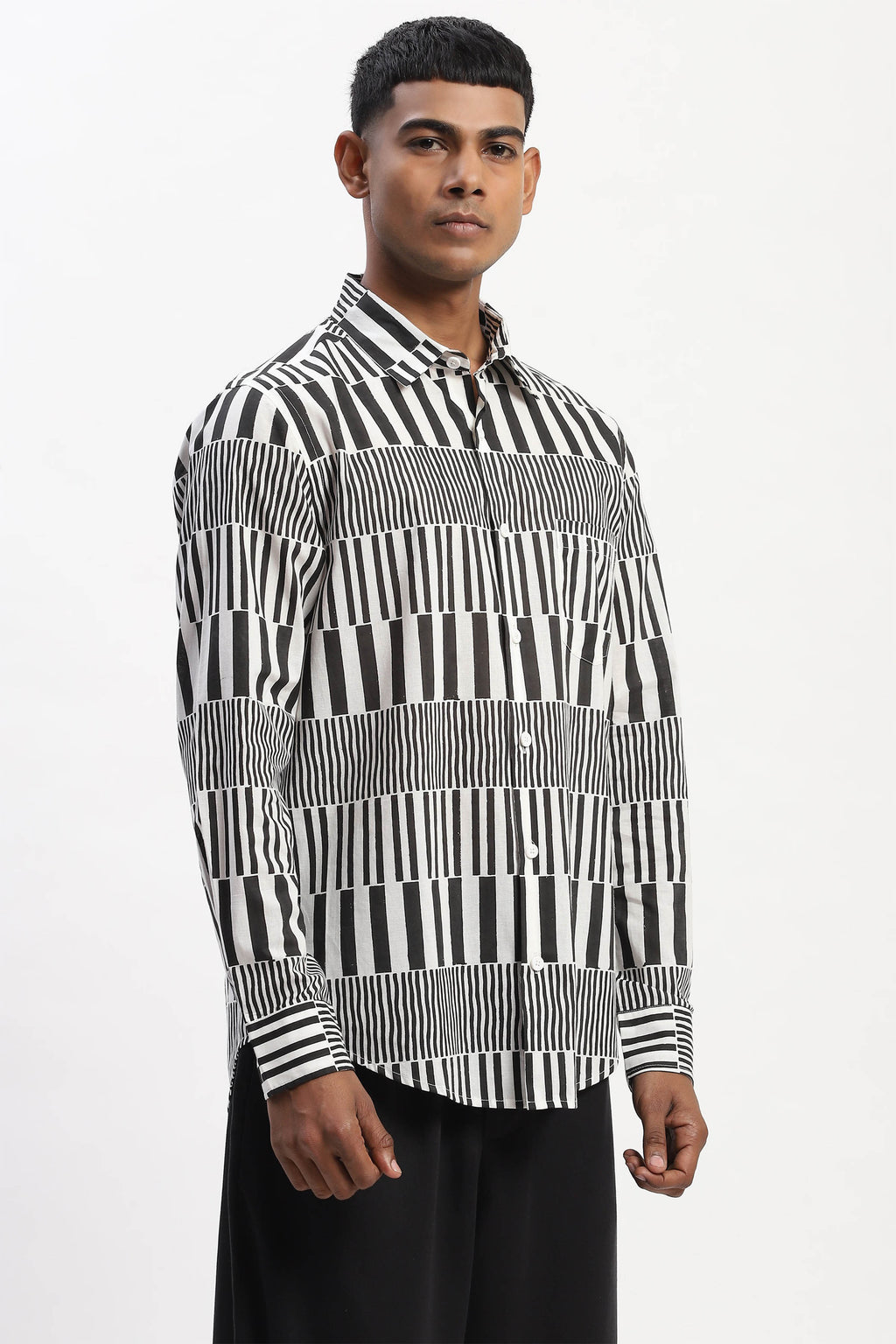 Shirt Black White