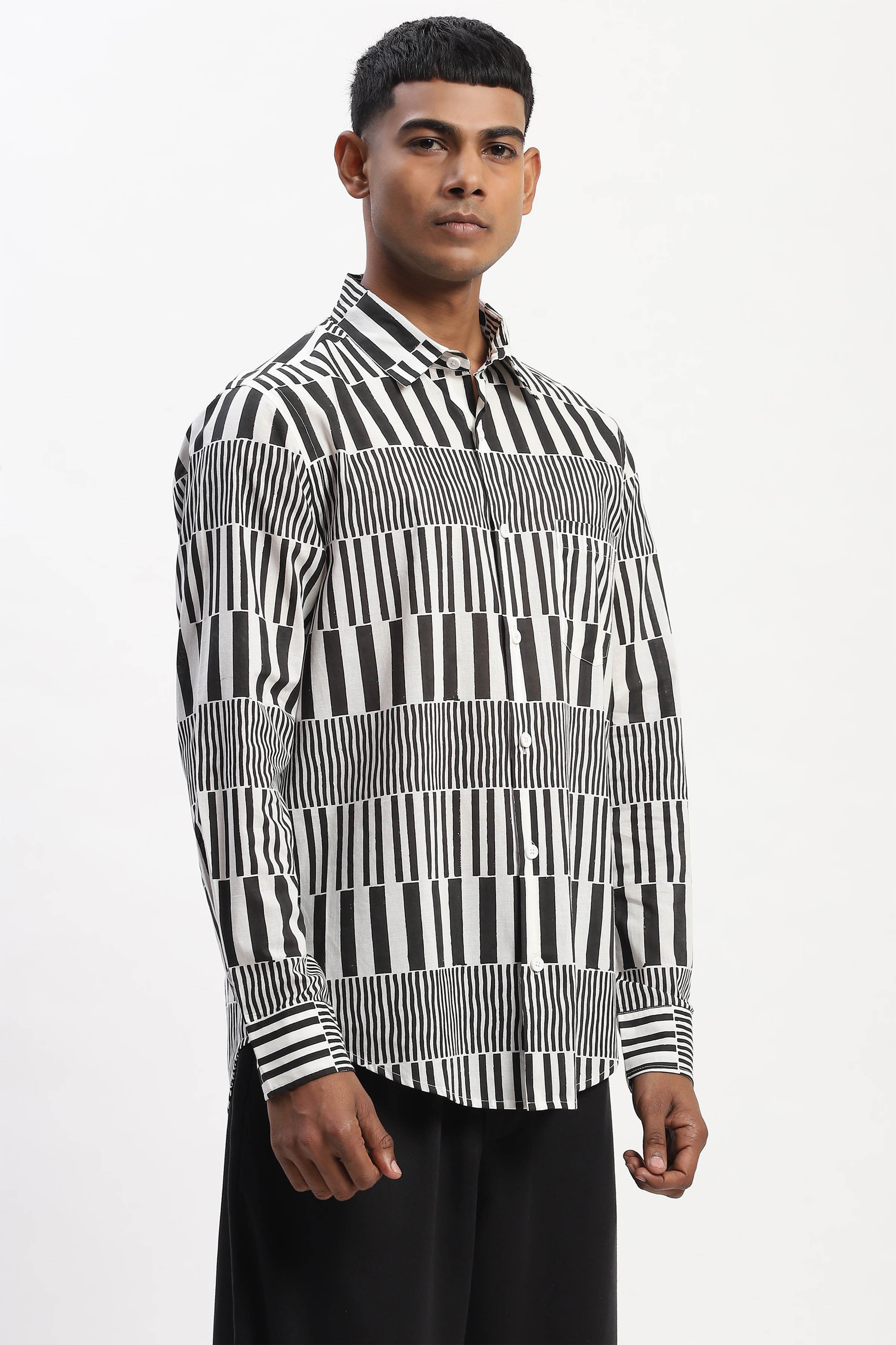 Shirt Black White