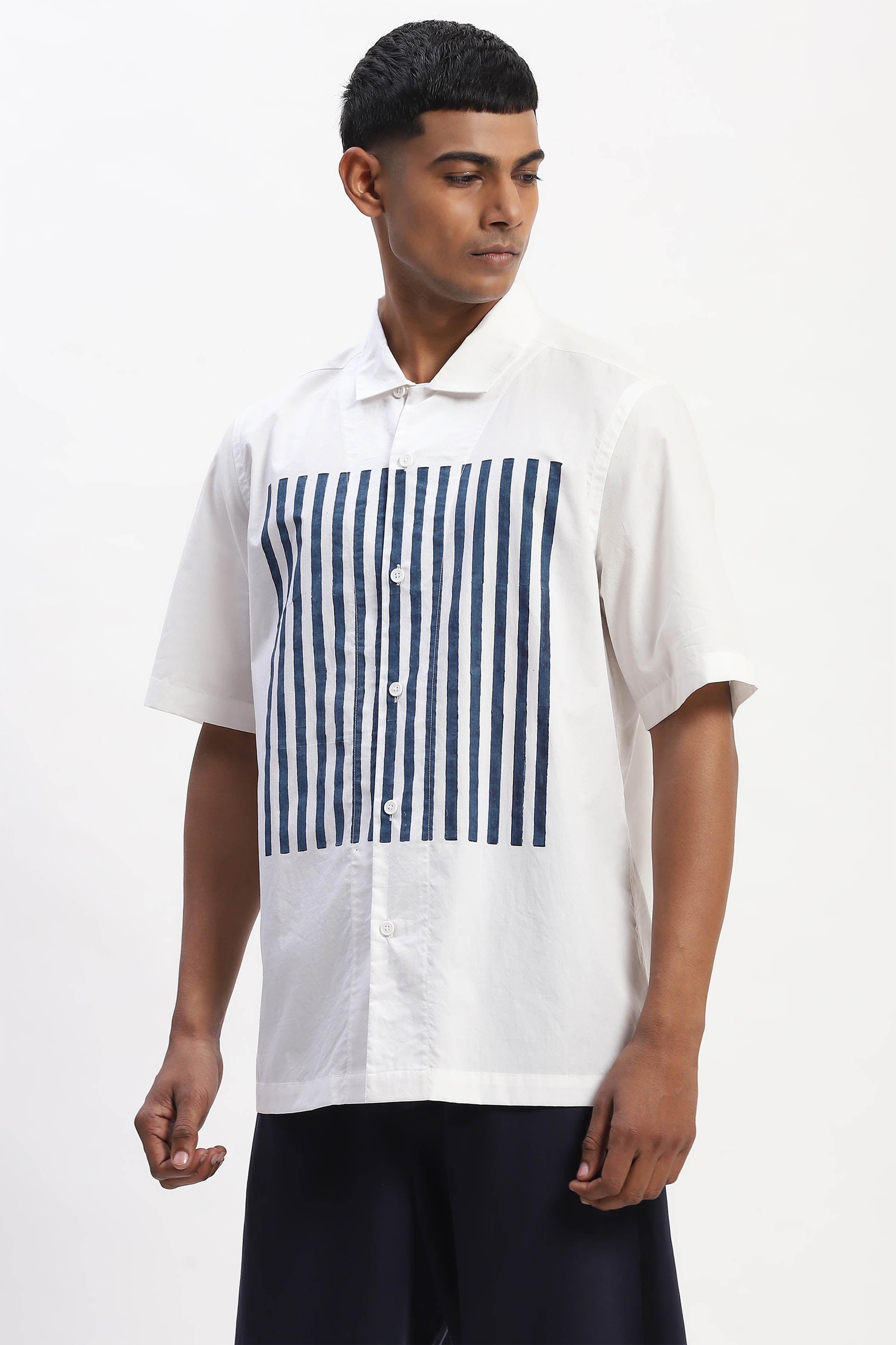 Shirt White Blue
