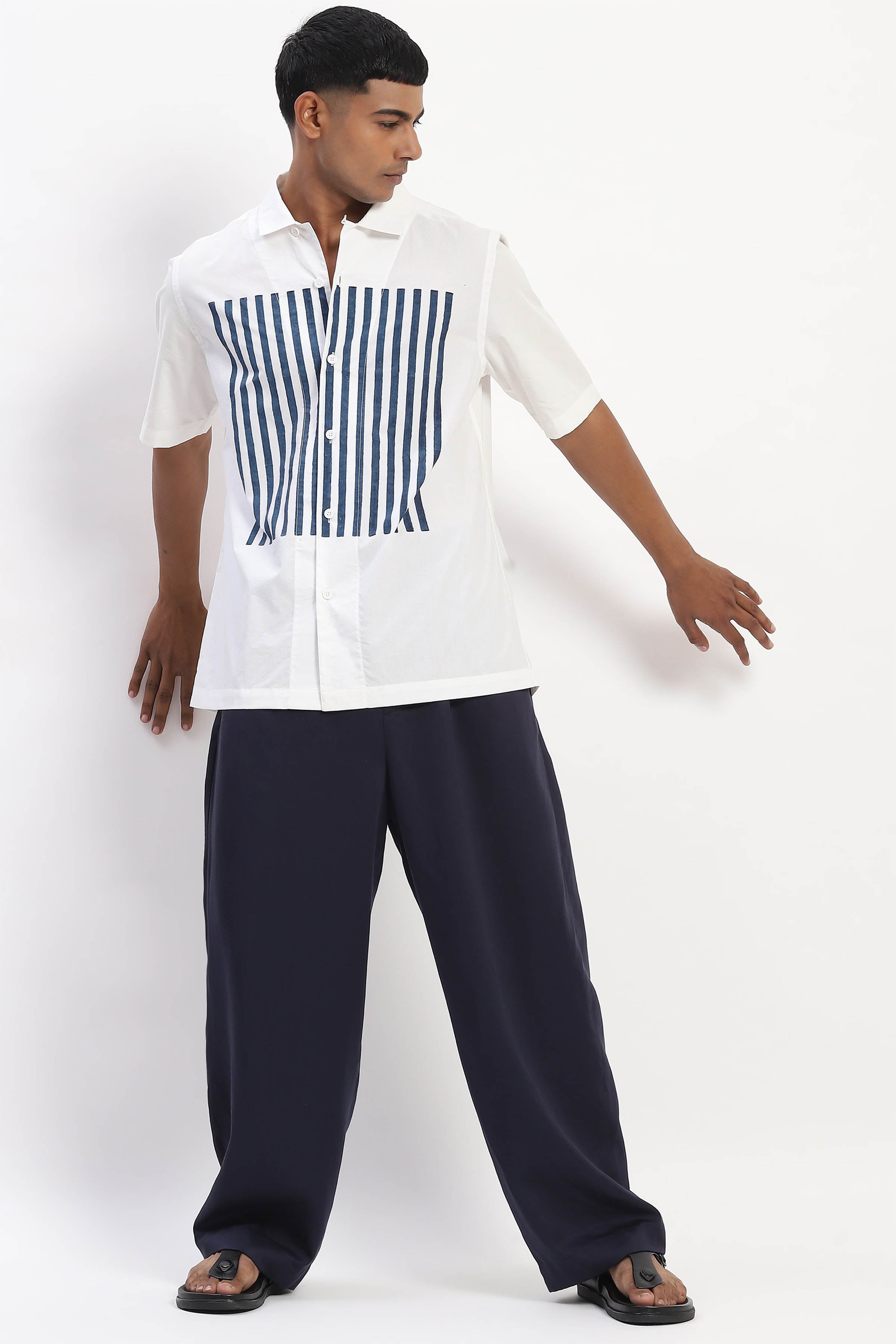 Shirt White Blue