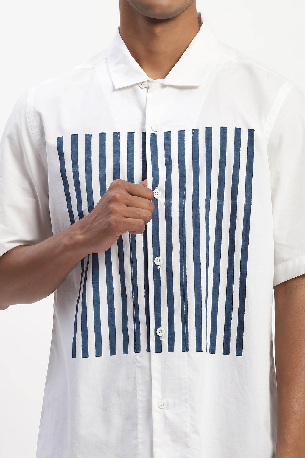 Shirt White Blue