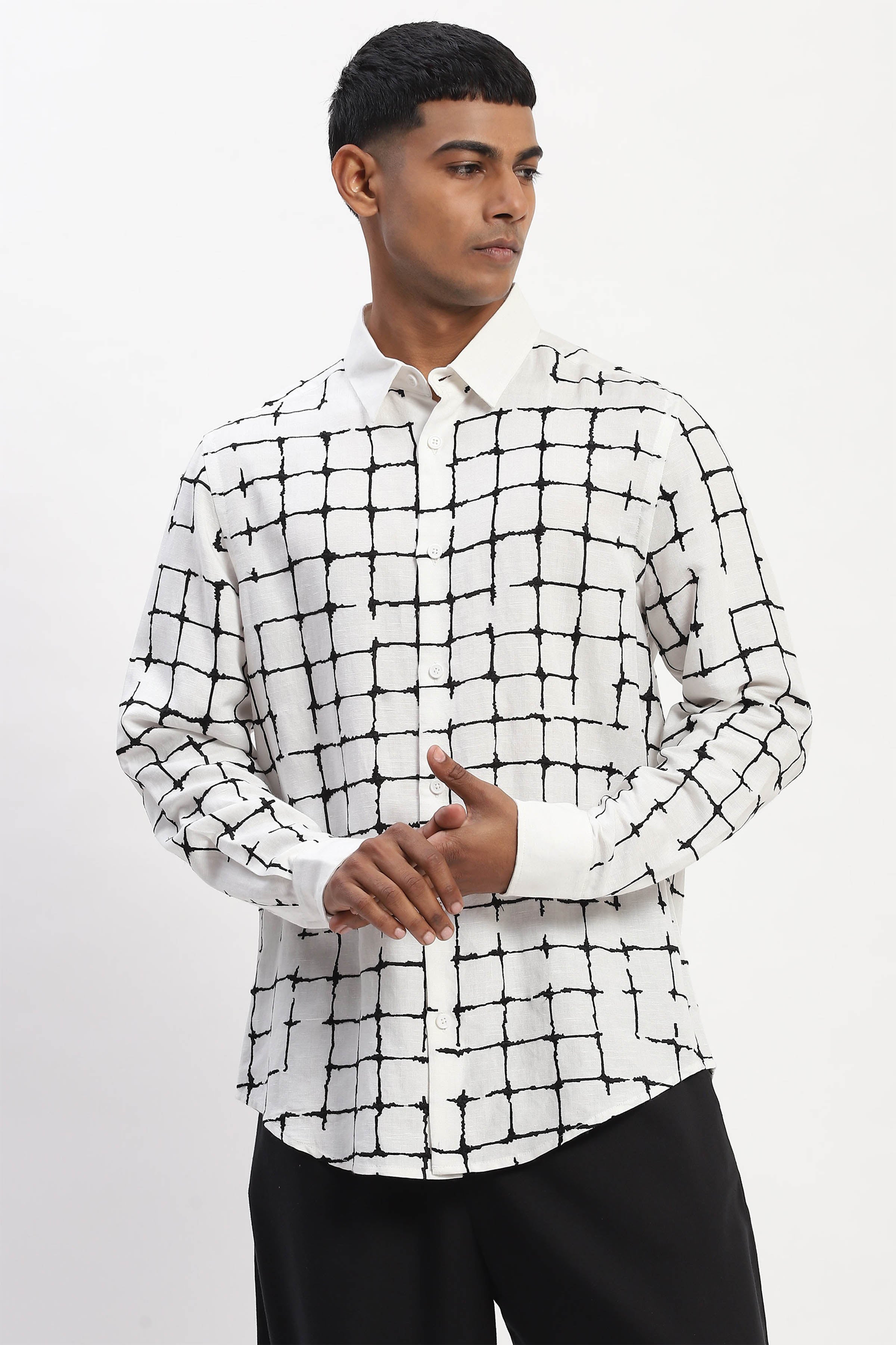 Shirt Black White
