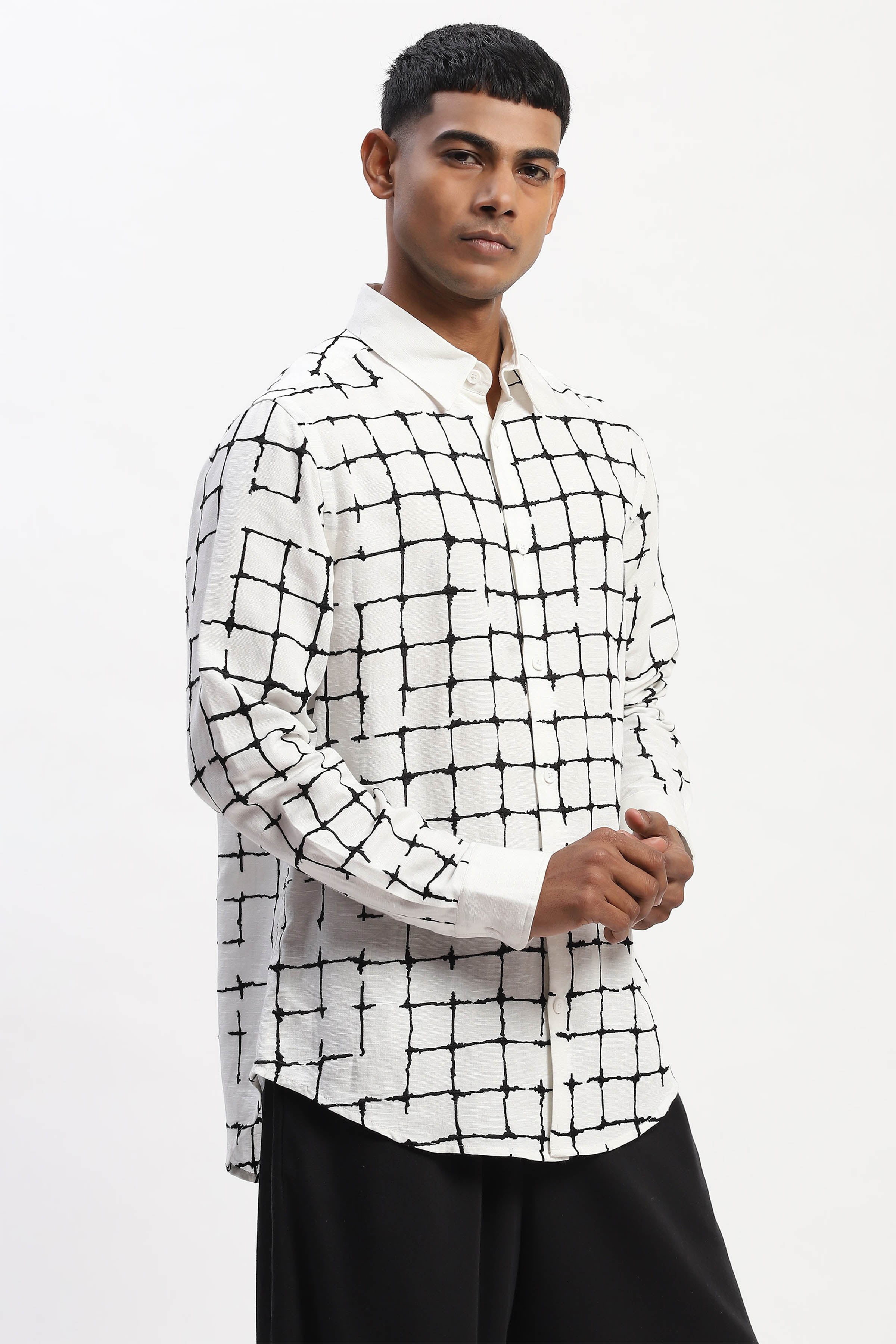 Shirt Black White