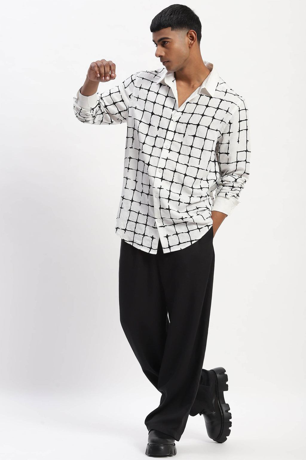 Shirt Black White
