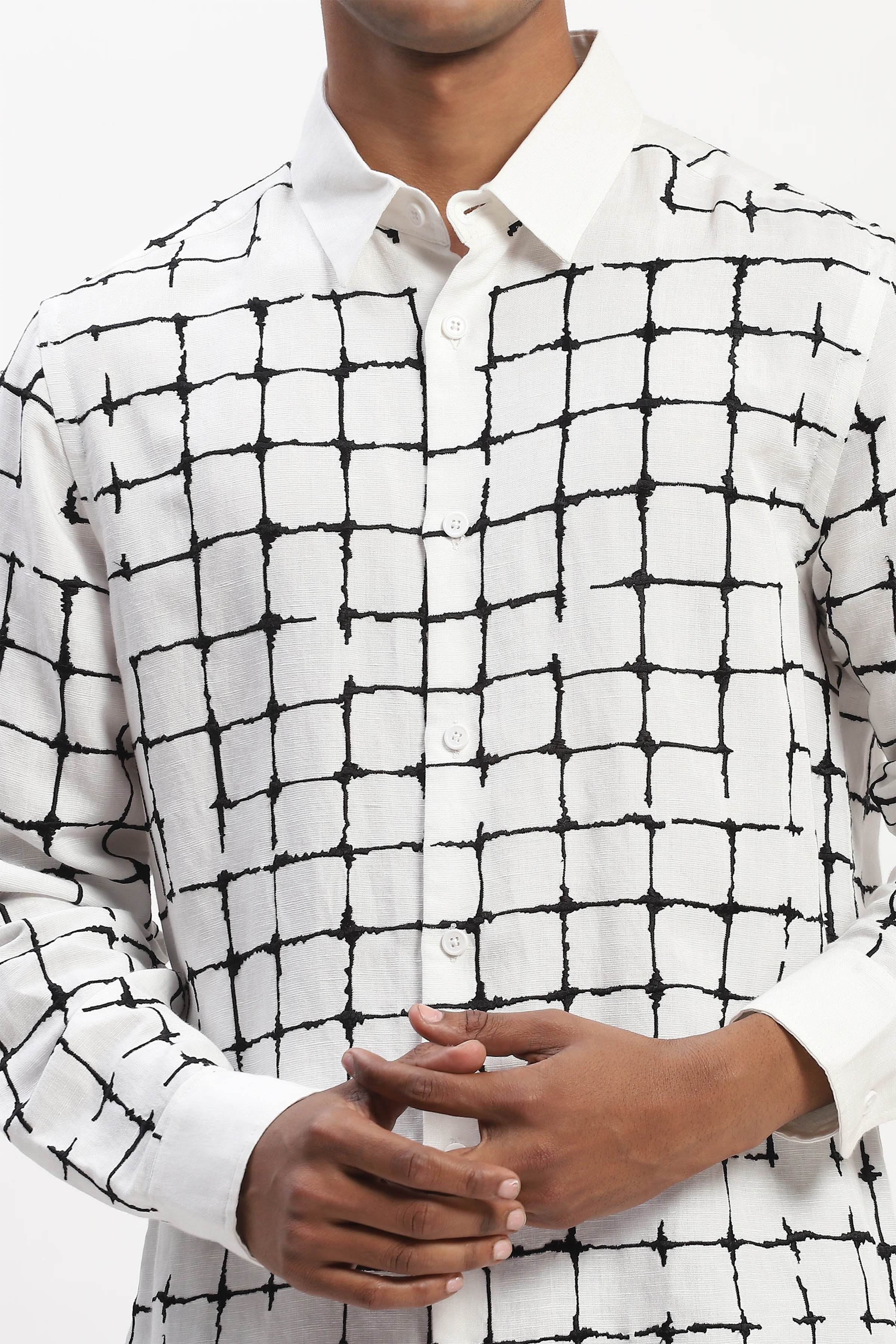 Shirt Black White
