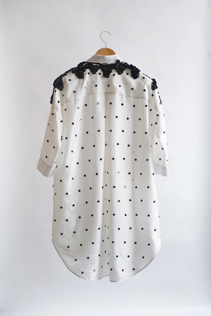 SHIRT WHITE WITH BLACK