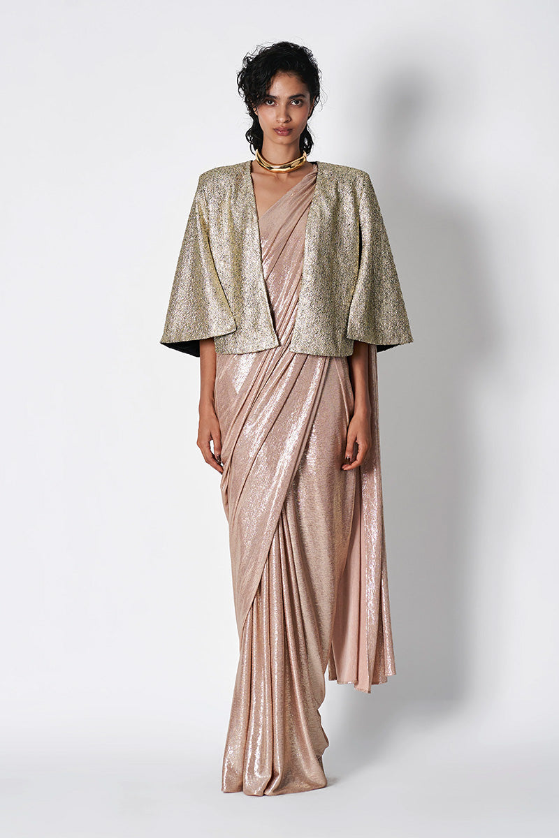 CAPE BLACK WITH PINK