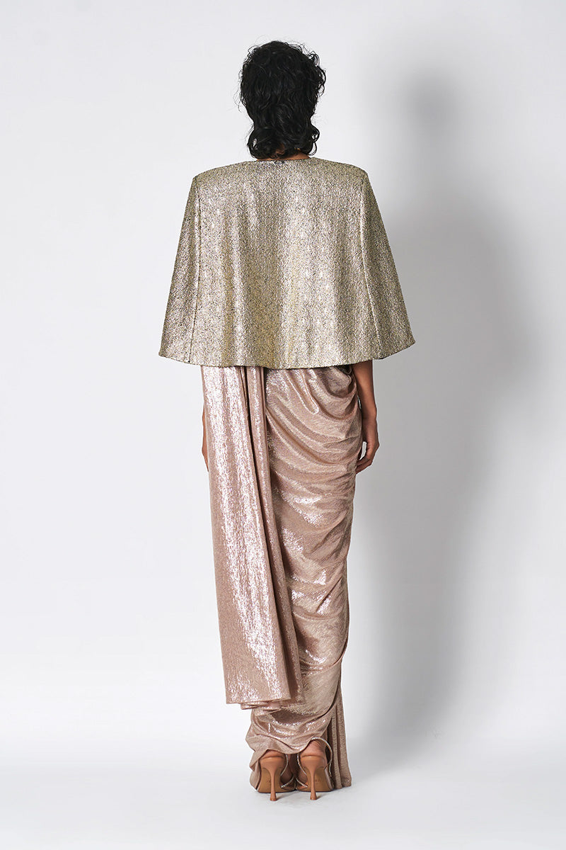 CAPE BLACK WITH PINK