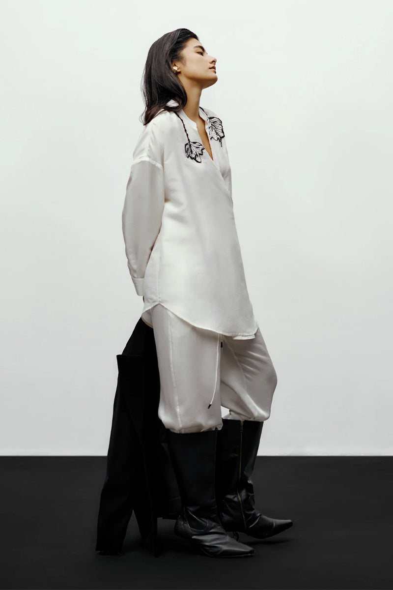 SHIRT BLACK WITH WHITE