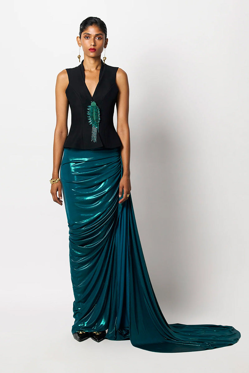 JACKET BLACK WITH EMERALD