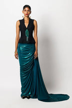 JACKET BLACK WITH EMERALD