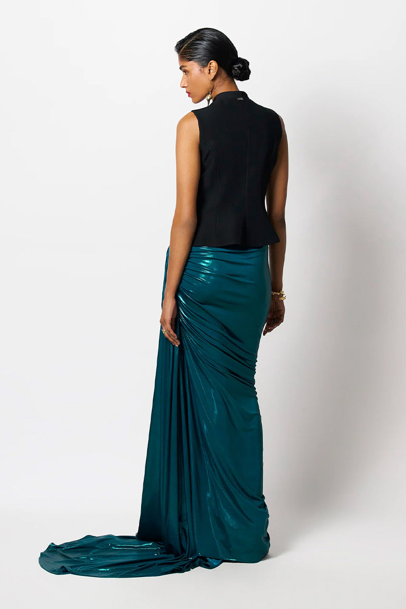 JACKET BLACK WITH EMERALD