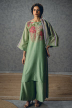 Kurta Pant Scarf Sky Blue
