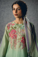 Kurta Pant Scarf Sky Blue
