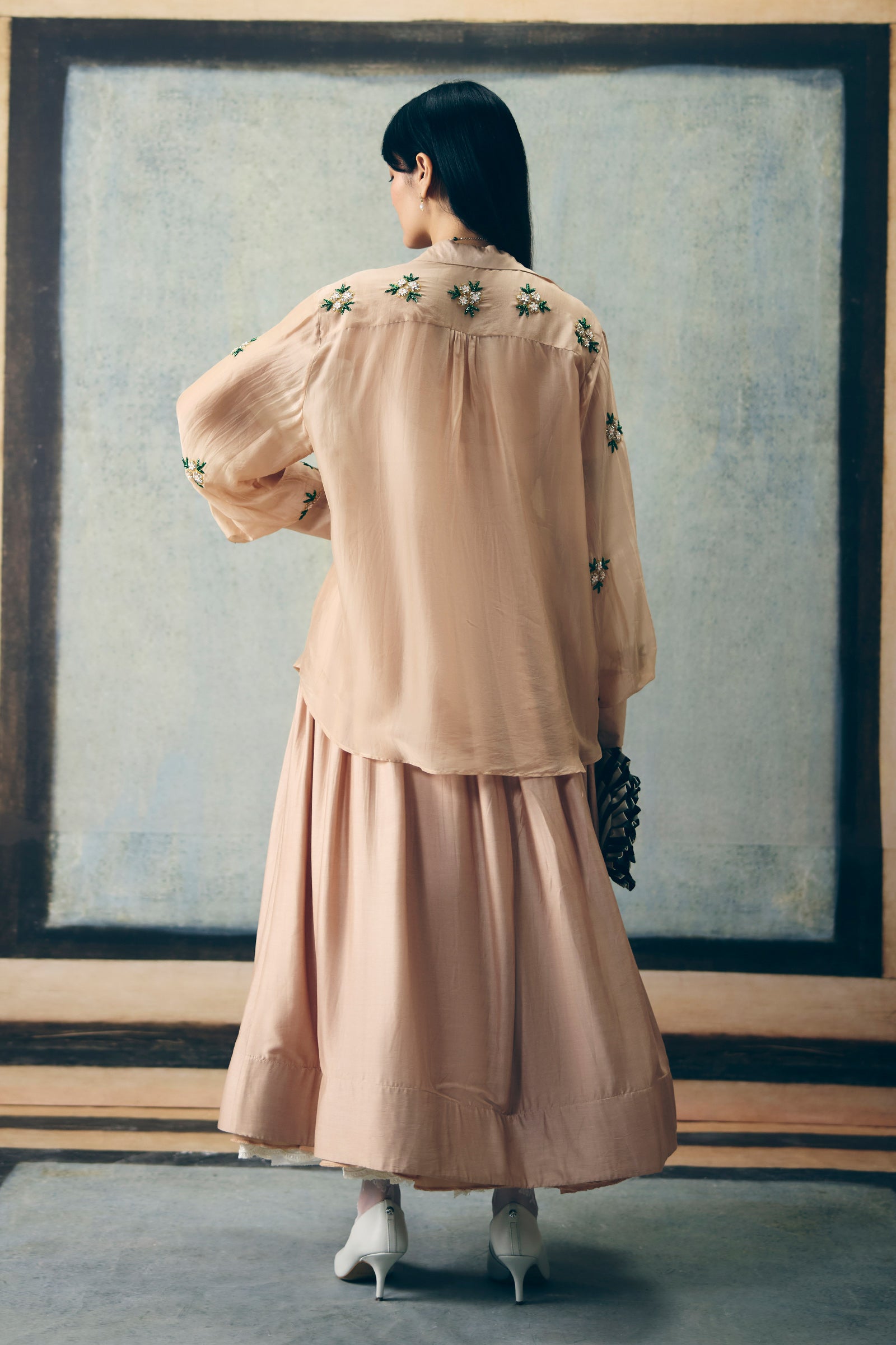 Skirt Bustier Shirt Nude