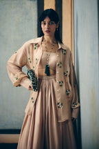 Skirt Bustier Shirt Nude