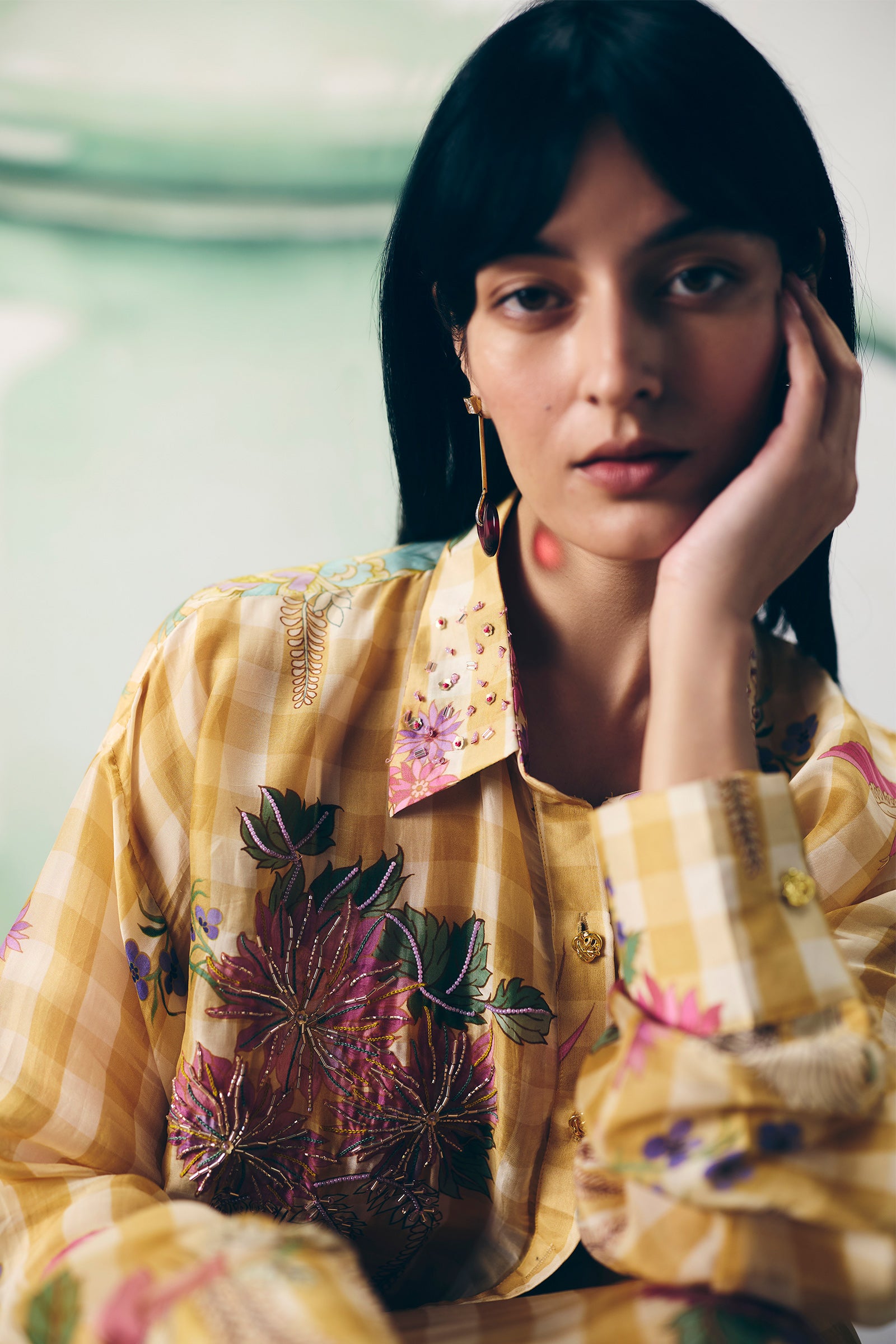 Skirt Shirt Bustier Yellow