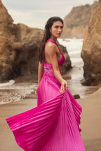 GOWN FUSCHIA GREEN