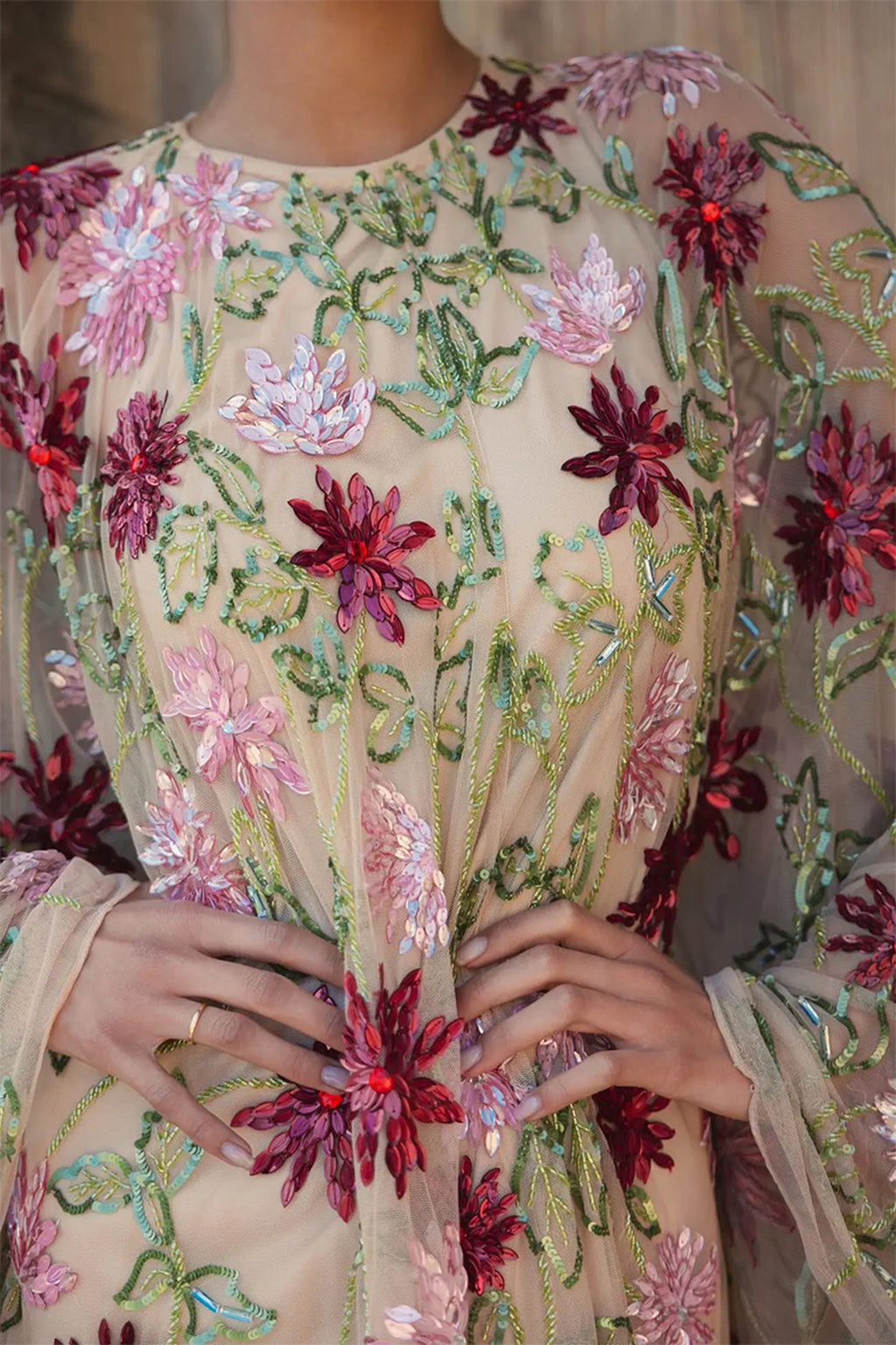 DRESS NUDE MULTI