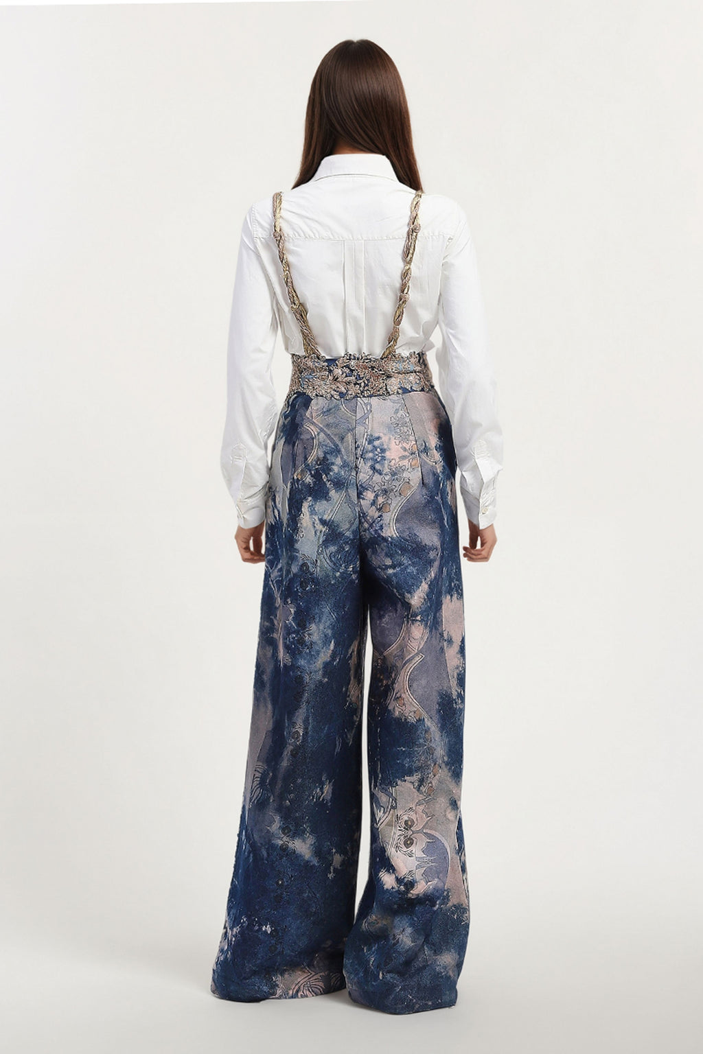 SHIRT TROUSER SUSPENDER DENIM BLUE