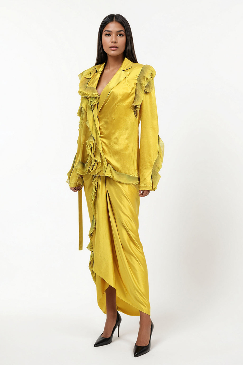 BLAZER SKIRT MUSTARD