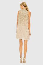 DRESS BEIGE POWDER BLUE