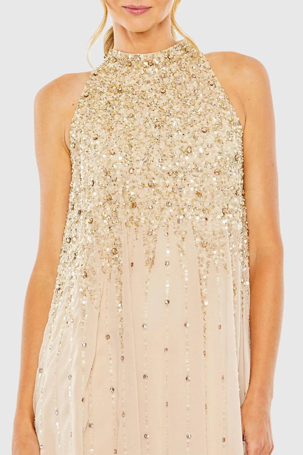 DRESS BEIGE POWDER BLUE