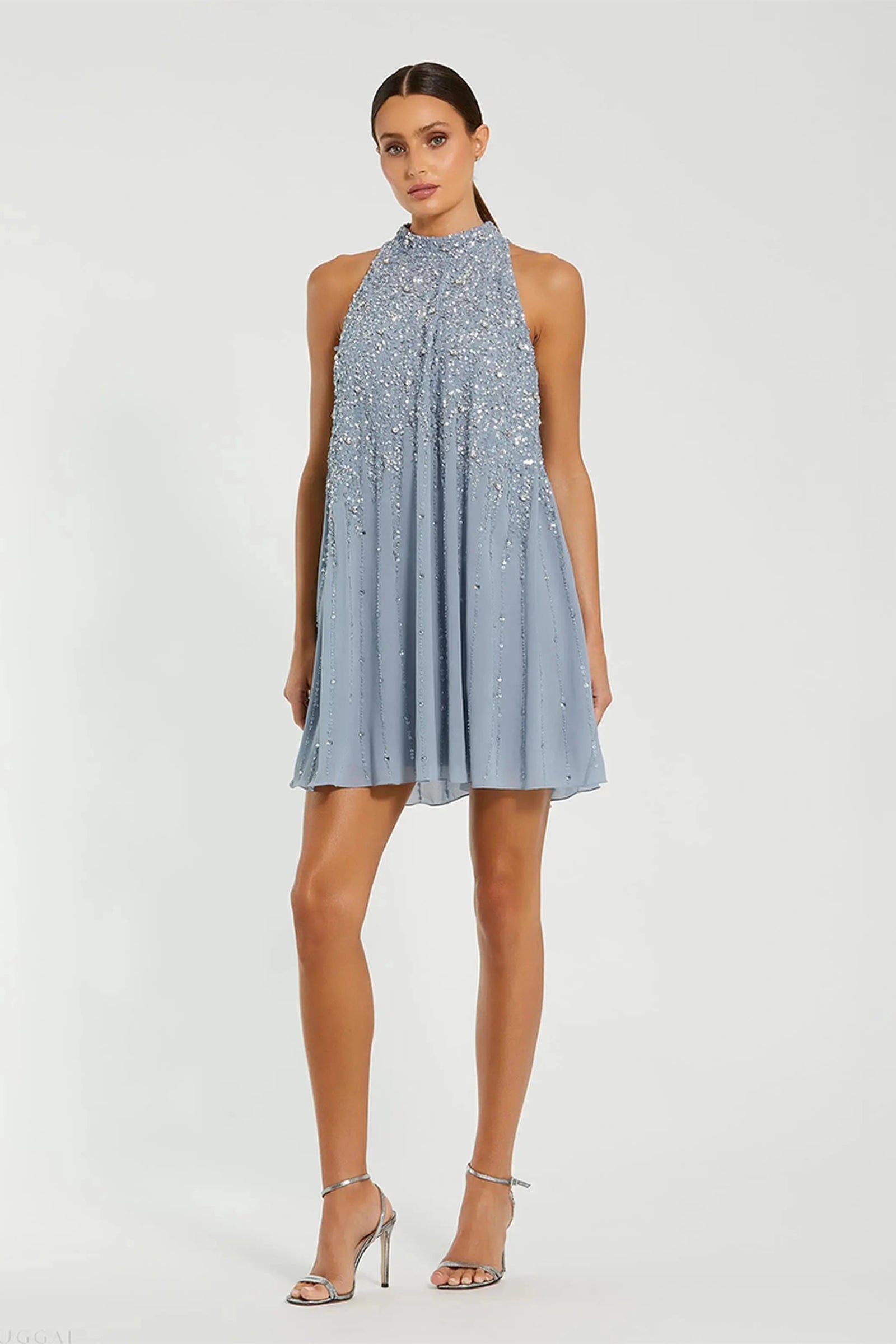 DRESS BEIGE POWDER BLUE