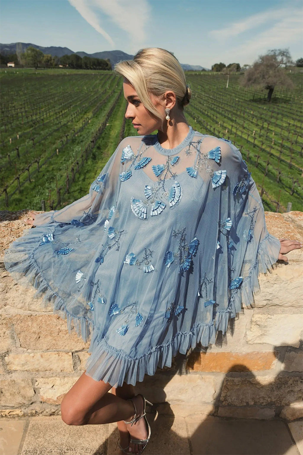 DRESS CHOCOLATE POWDER BLUE TWILIGHT